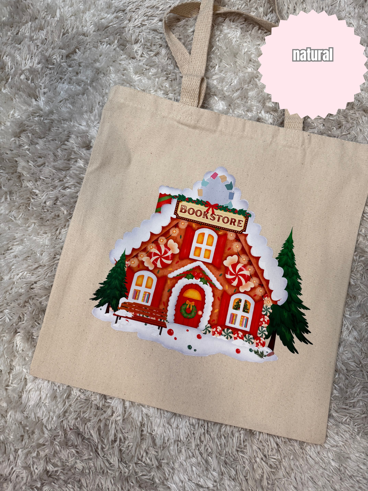 Gingerbread Bookstore Tote Bag