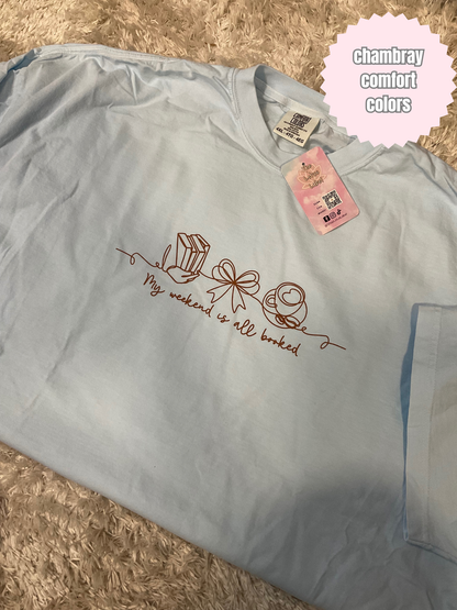 Line Art Booked Weekend Shirt