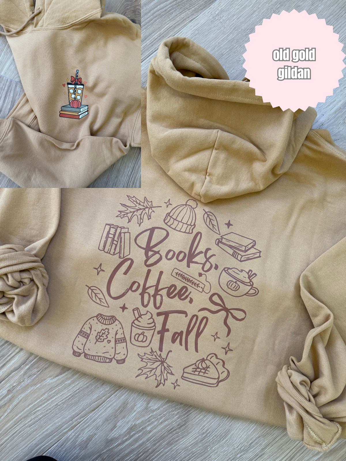 Books, coffee, Fall (FRONT AND BACK) Shirt