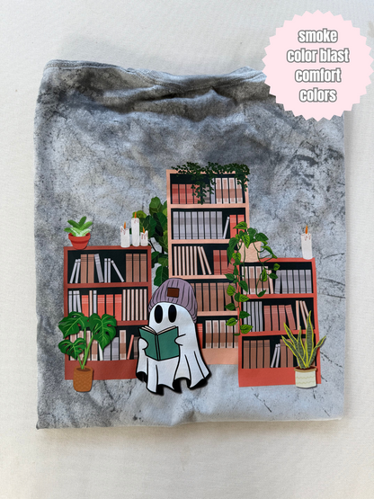 Library Ghost Shirt (BACK & POCKET DESIGN)