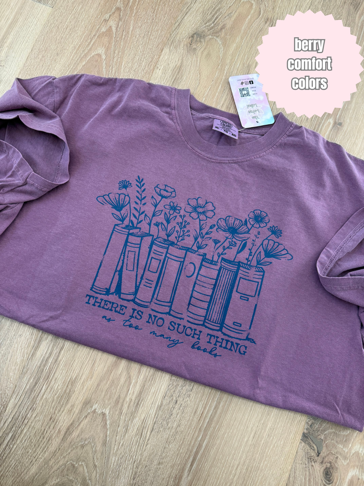 There's no such thing as too many books (navy ink) Shirt
