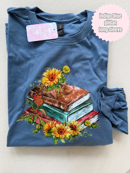 Sunflower Book Stack Shirt
