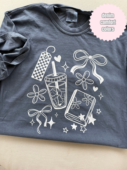 Coquette Books Shirt (white ink)